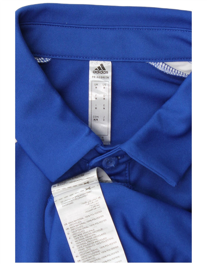 Polo grafica Adidas Aeroready da uomo in poliestere blu medio