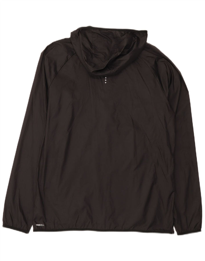 Puma Giacca da corsa da uomo con cappuccio da corsa, media, in nylon nero