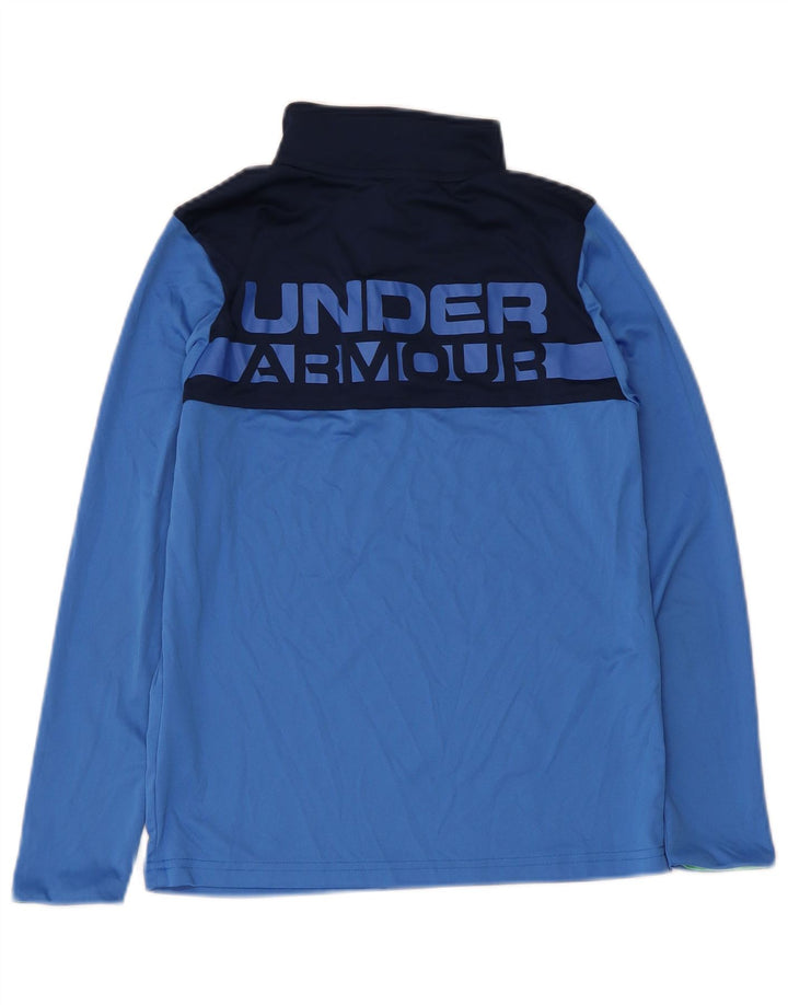 Top della tuta pullover con grafica da ragazzo Under Armour 9-10 anni blu medio