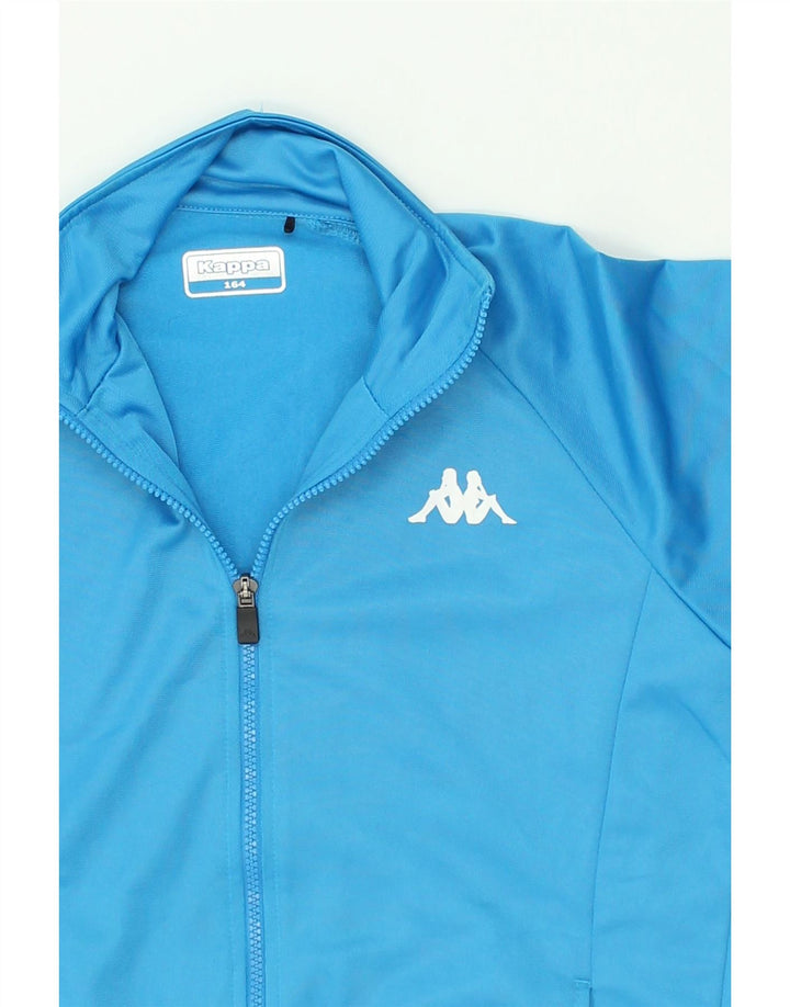 KAPPA Boys Graphic Tracksuit Top Jacket 13-14 Years Blue Polyester | Vintage Kappa | Thrift | Second-Hand Kappa | Used Clothing | Messina Hembry 