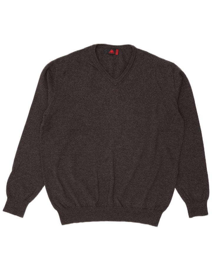 Maglione KAPPA da uomo con scollo a V 2XL Grigio