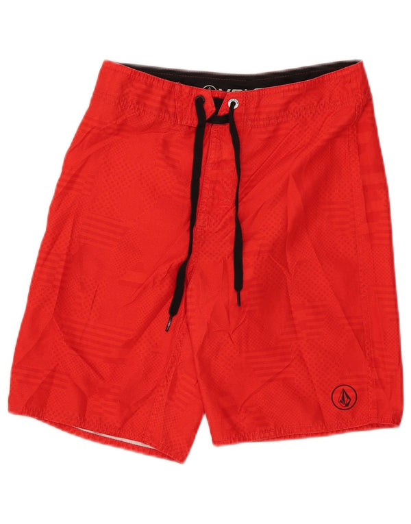 Pantaloncini da bagno per ragazzi Volcom 11-12 anni Poliestere a righe rosse