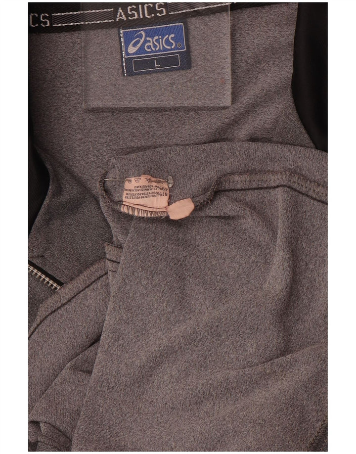 Giacca da ginnastica ASICS da uomo, grande, in poliestere grigio