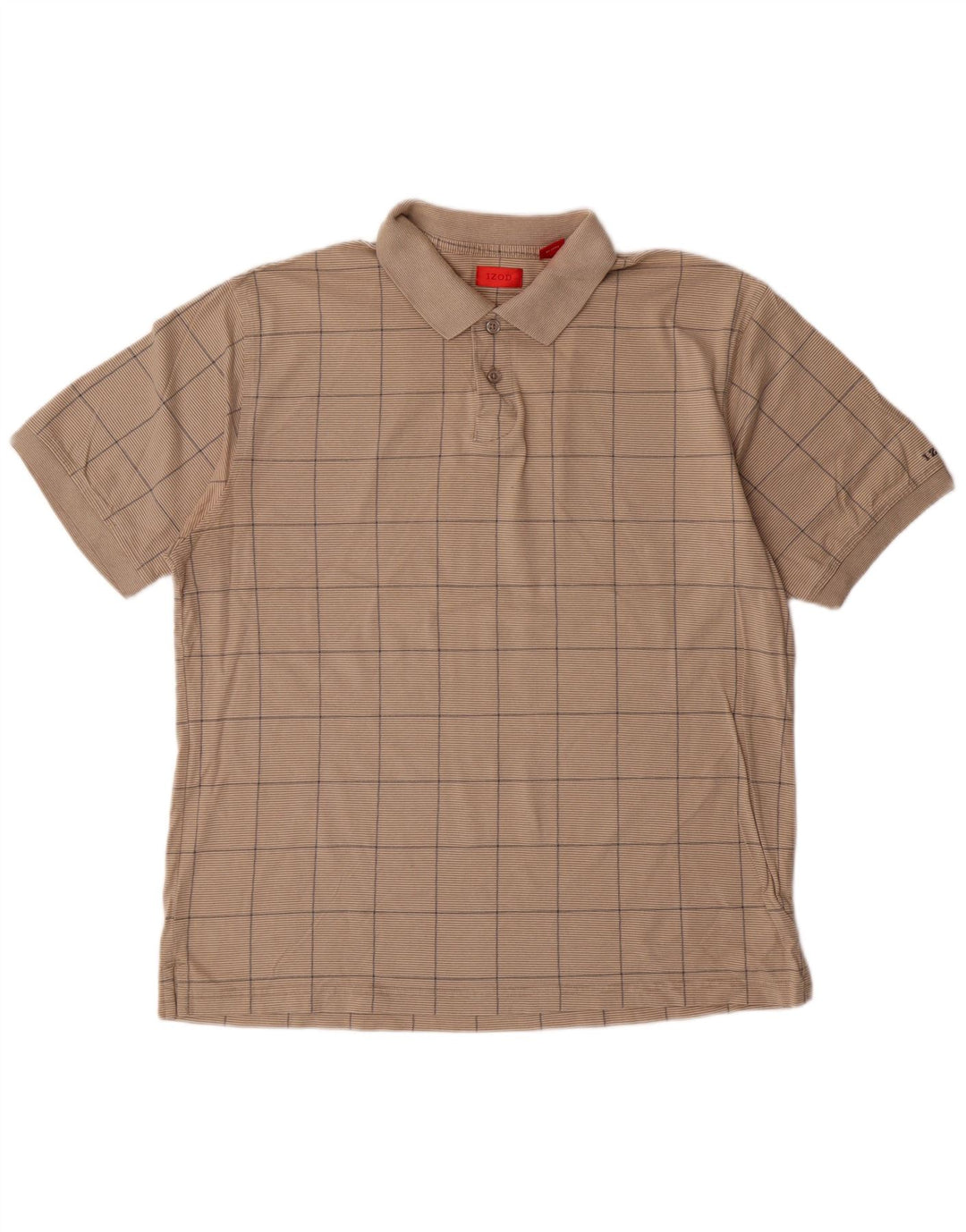 Polo da uomo Izod grande in cotone geometrico beige