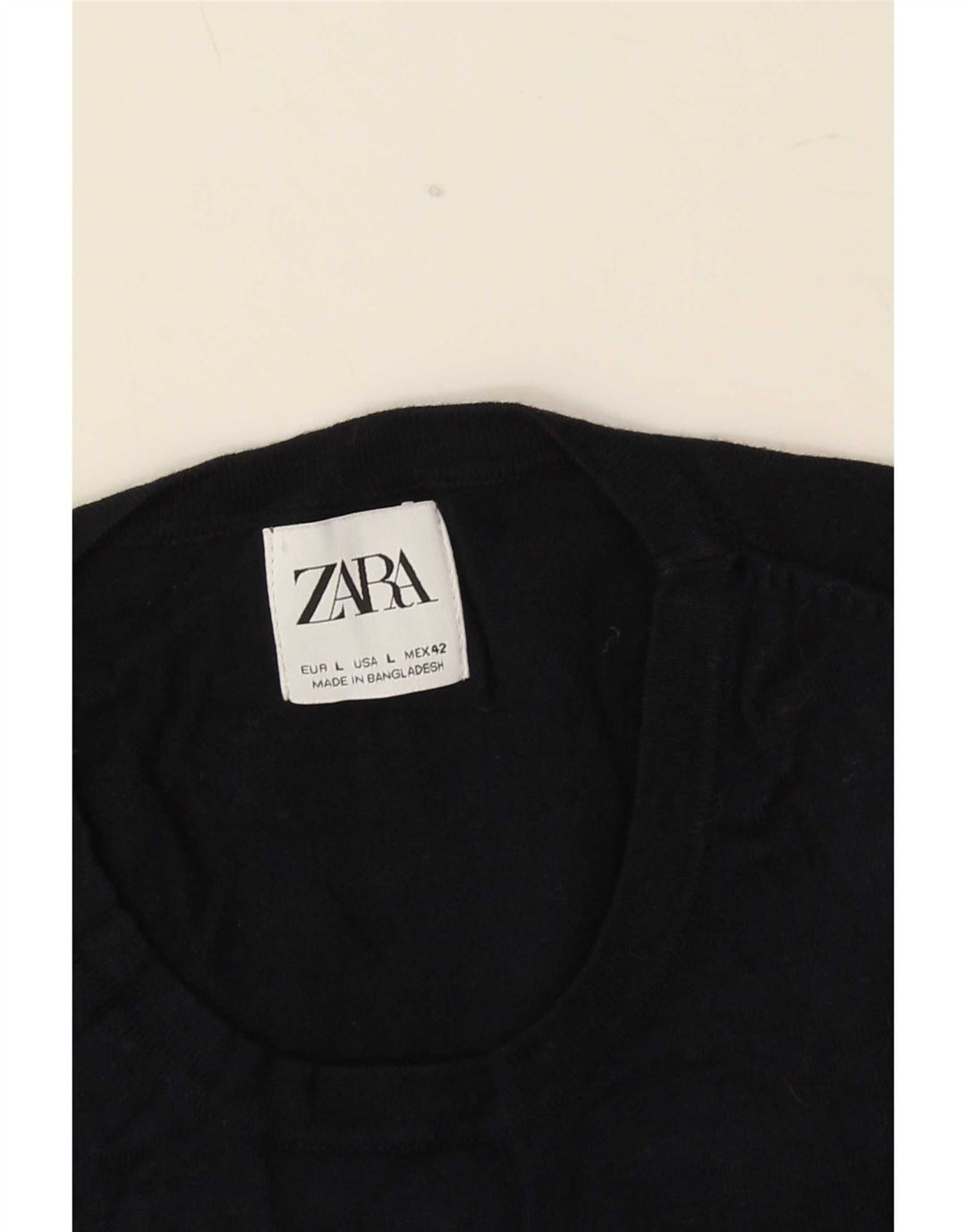 Maglione maglione girocollo da uomo Zara grande nero