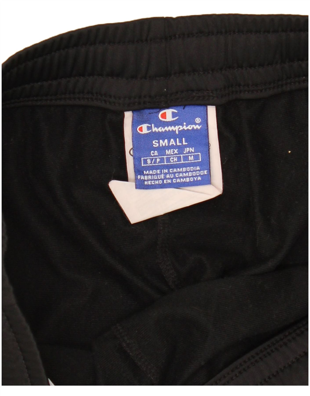 Pantaloni da tuta da uomo Champion Joggers piccoli in poliestere nero