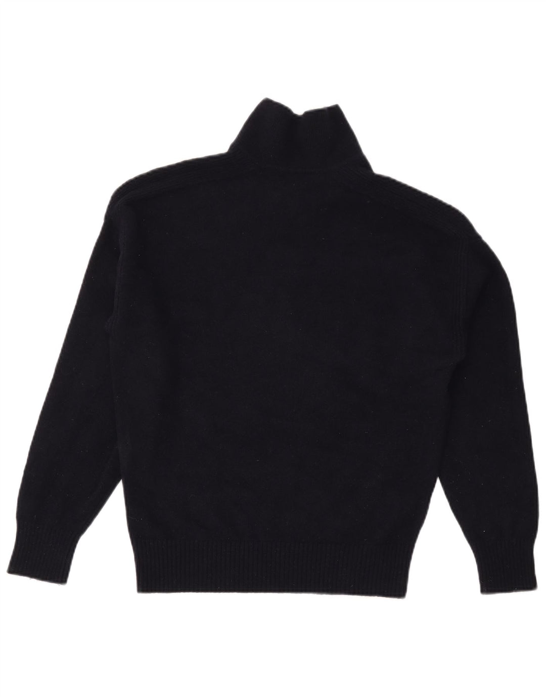 MASSIMO DUTTI Maglione da donna con collo a polo UK 14 Lana medio blu navy