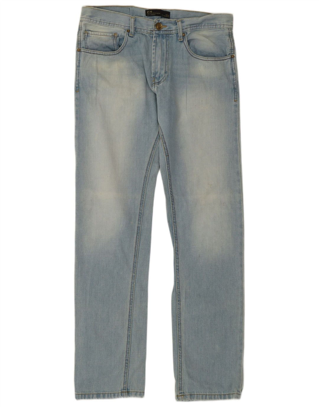 Jeans slim da uomo Zara EU 42 Large W32 L31 Cotone blu