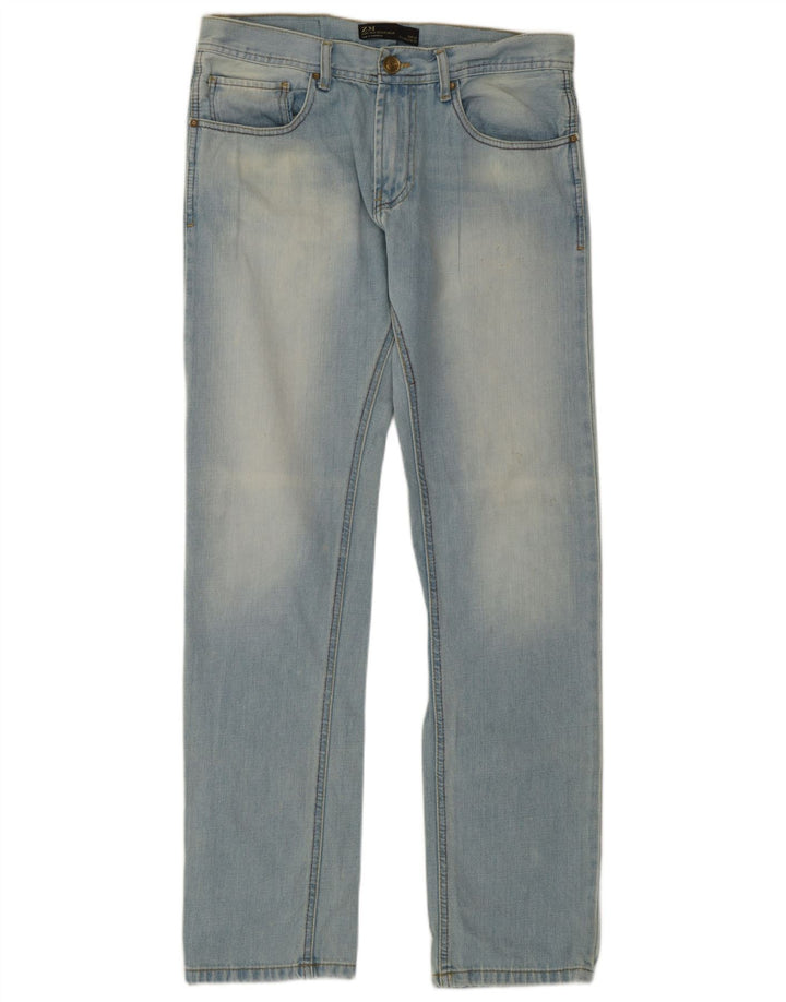 Jeans slim da uomo Zara EU 42 Large W32 L31 Cotone blu