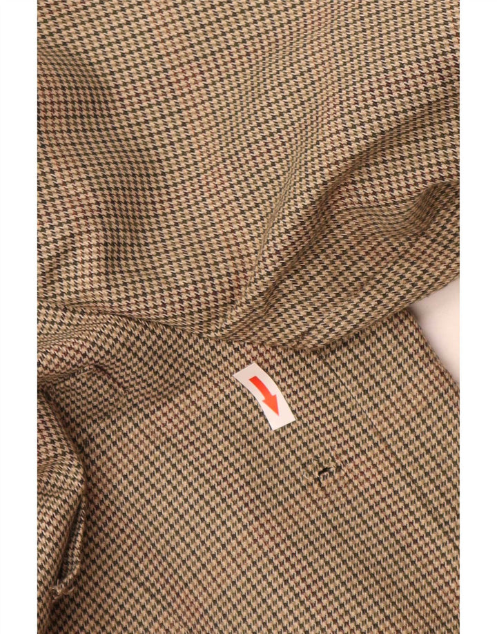 Giacca blazer a 2 bottoni da uomo Marks & Spencer UK 46 XL Pied de poule beige