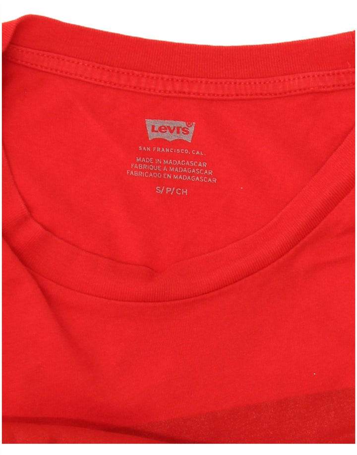 T-shirt grafica da donna Levi's Top UK 10 piccola rossa