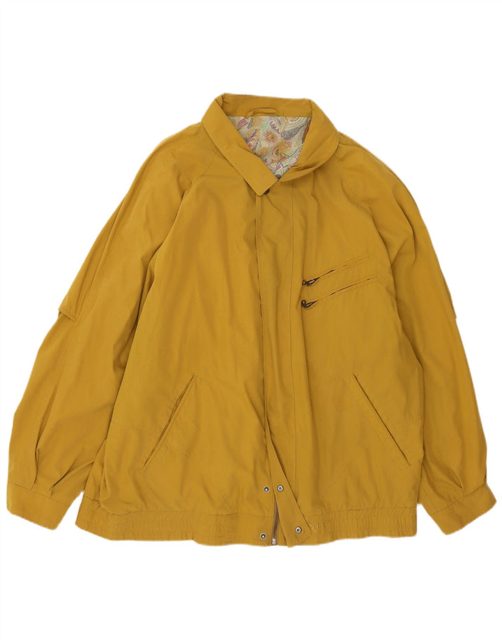 Giacca vintage da uomo IT 56 3XL in cotone giallo
