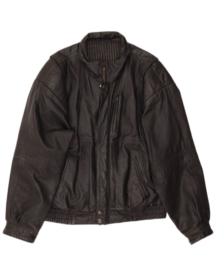 Giacca in pelle da uomo C&A EU 54 2XL Pelle nera