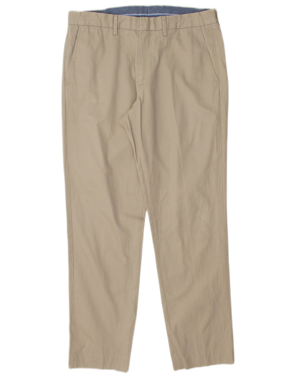 J. CREW Pantaloni chino slim BOWERY da uomo W32 L30 Cotone beige