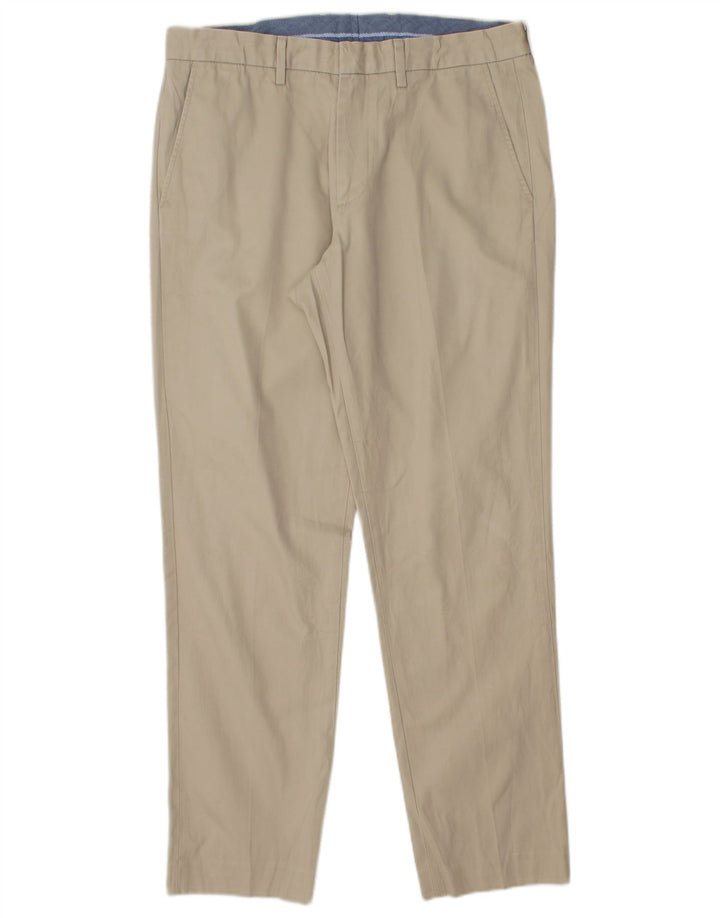 J. CREW Pantaloni chino slim BOWERY da uomo W32 L30 Cotone beige