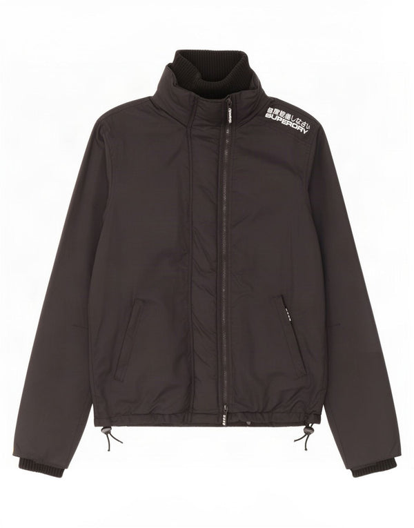 Giacca antipioggia grafica da uomo Superdry UK 40 grande nylon nero