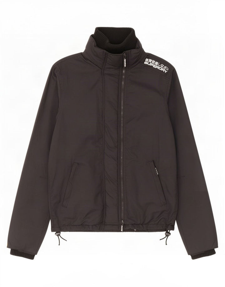 Giacca antipioggia grafica da uomo Superdry UK 40 grande nylon nero