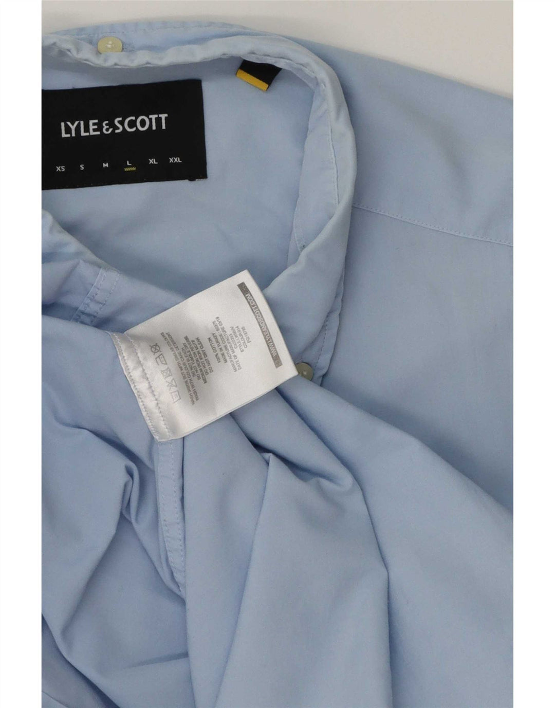 Camicia da uomo Lyle & Scott grande in cotone blu