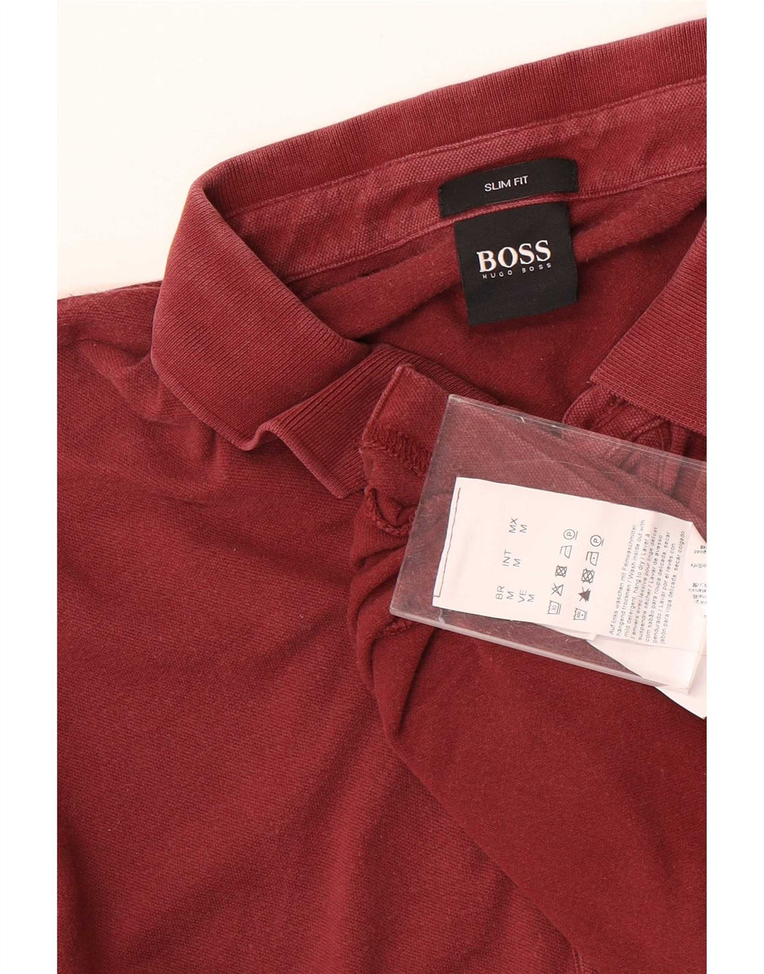 Polo Hugo Boss da uomo slim fit in cotone marrone medio