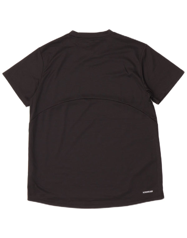 T-shirt Adidas Aeroready da donna UK 16/18 grande poliestere nero