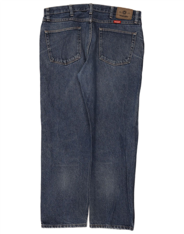 Jeans dritti da uomo Wrangler vestibilità regolare W36 L29 cotone blu