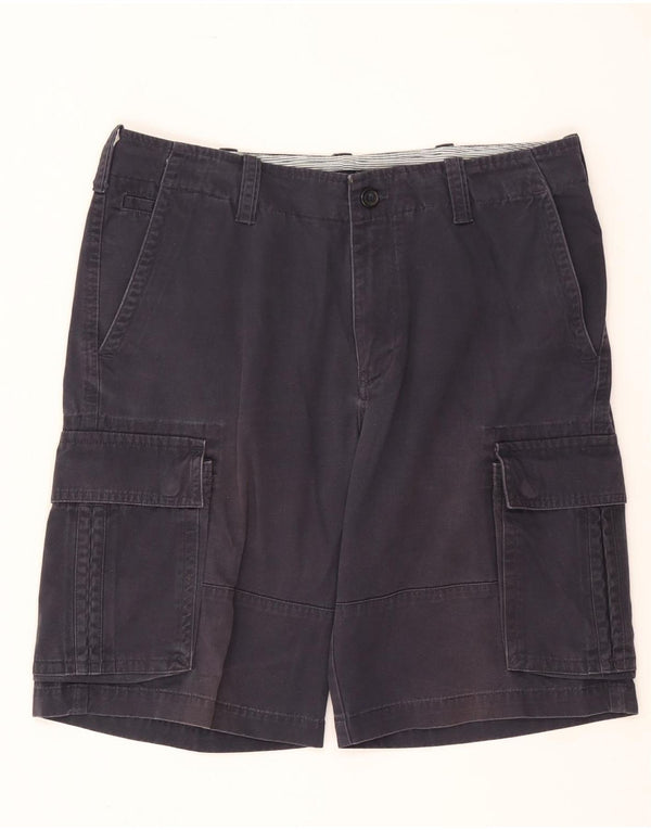 Pantaloncini cargo da uomo Tommy Hilfiger W32 Large Blu Navy in cotone