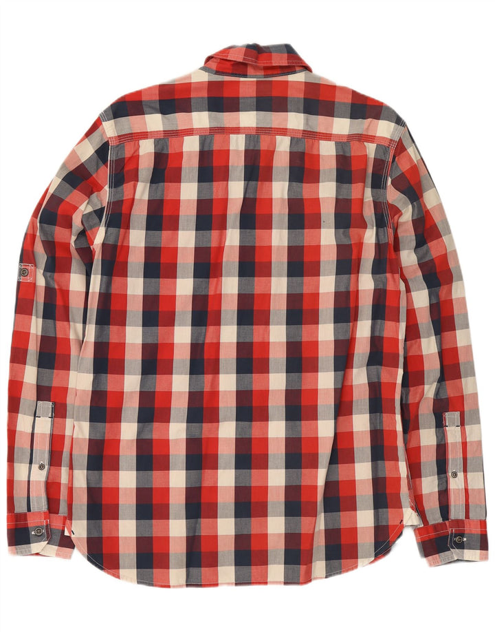 Camicia Levi's da uomo slim fit in cotone a quadretti rosso medio