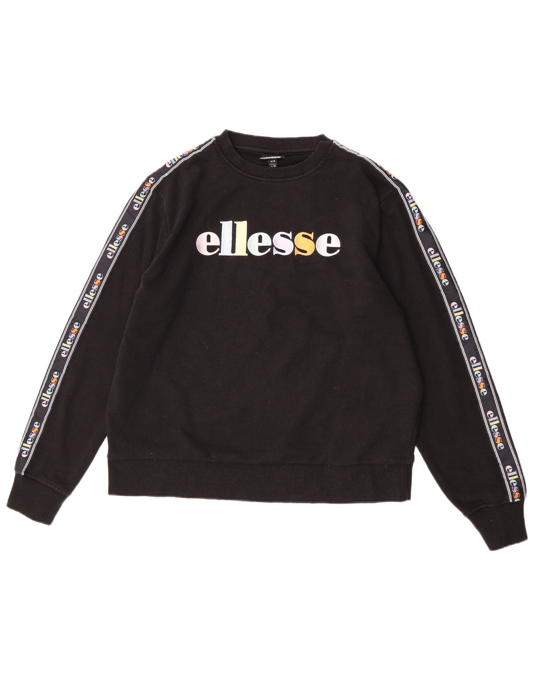 Felpa oversize con grafica da donna Ellesse, maglione UK 10, piccola, nera