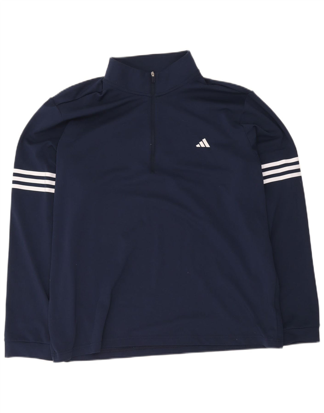 Adidas Uomo Zip Collo Pullover Tuta Top XL Blu Navy Poliestere