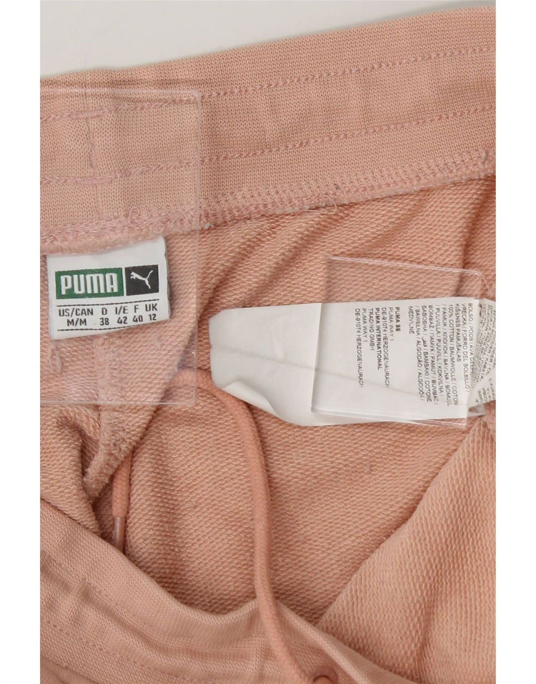 PUMA Womens Tracksuit Trousers Joggers UK 12 Medium Pink Colourblock Vintage Puma and Second-Hand Puma from Messina Hembry 