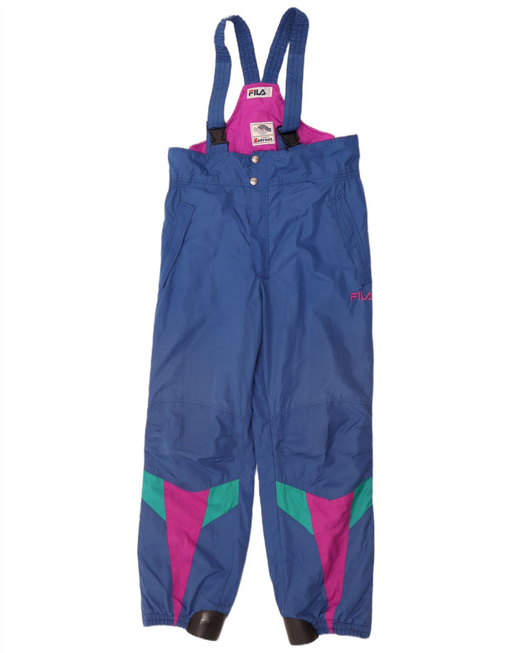 Pantaloni da sci salopette da uomo Fila IT 50 Large blu poliestere color block