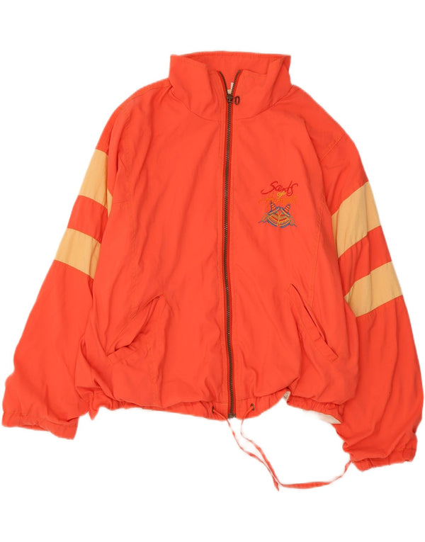 Giacca da tuta da donna VINTAGE UK 12 color block arancione medio