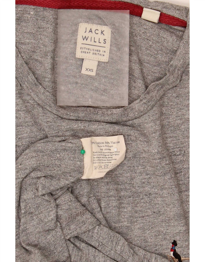 T-shirt da uomo Jack Wills Top 2XS cotone chiazzato grigio