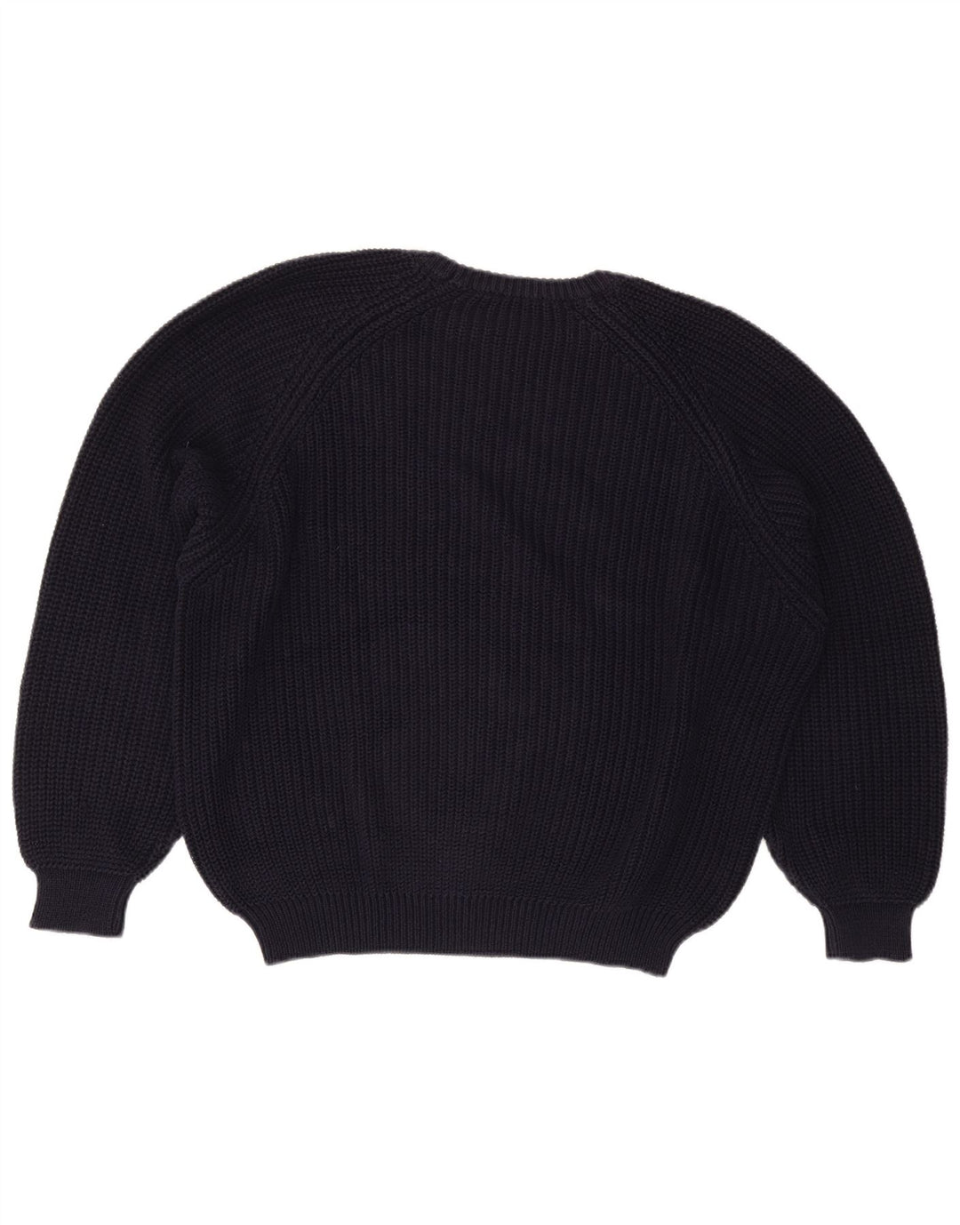 Maglione maglione girocollo vintage da uomo XL blu navy