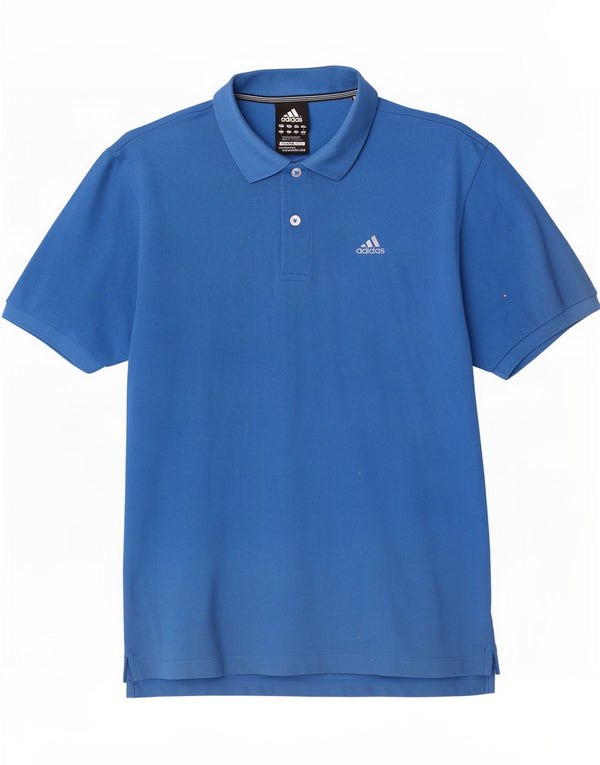 Polo Adidas Clima 365 da uomo in cotone blu medio