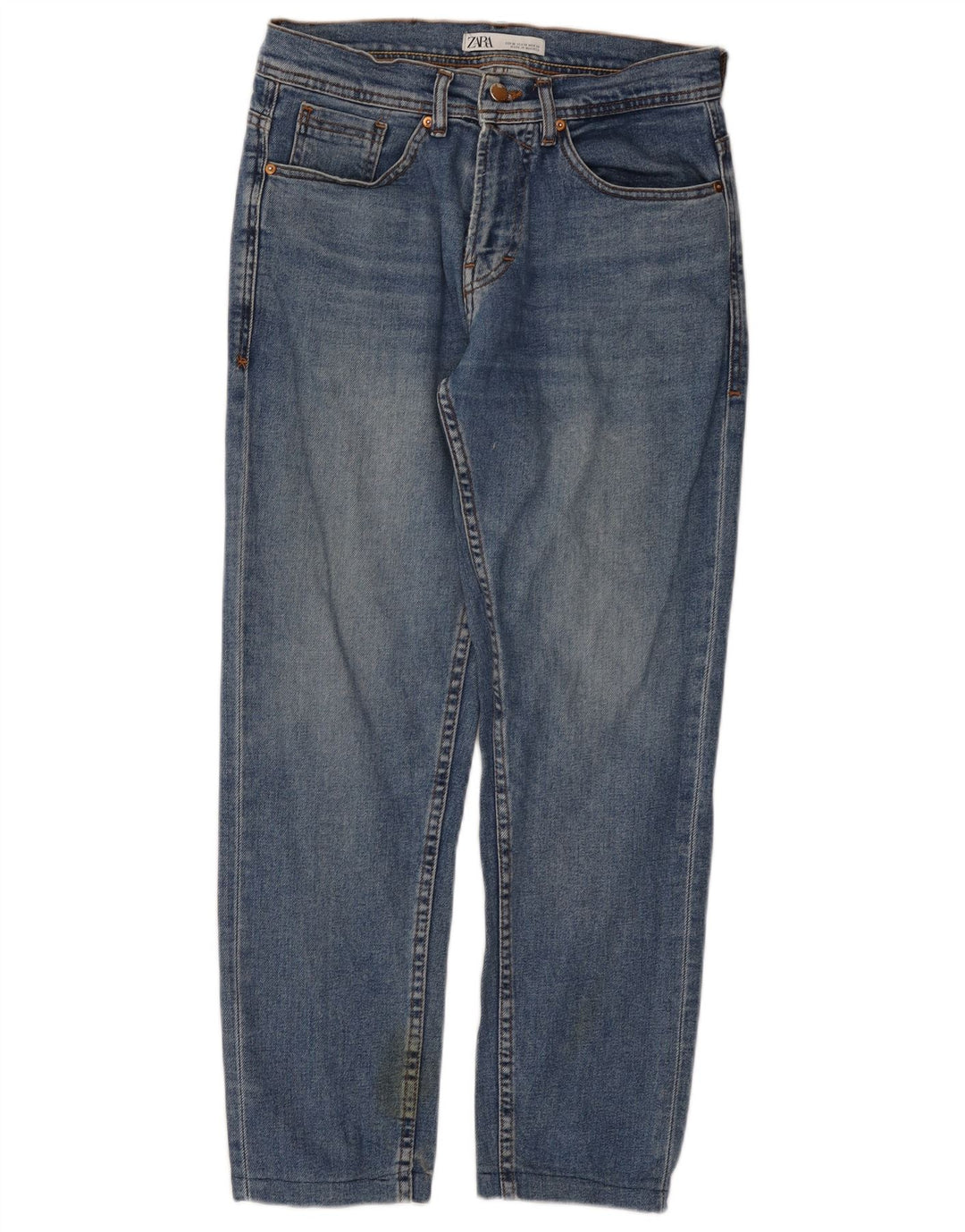 Jeans slim da uomo Zara EU 38 Small W30 L28 Blu