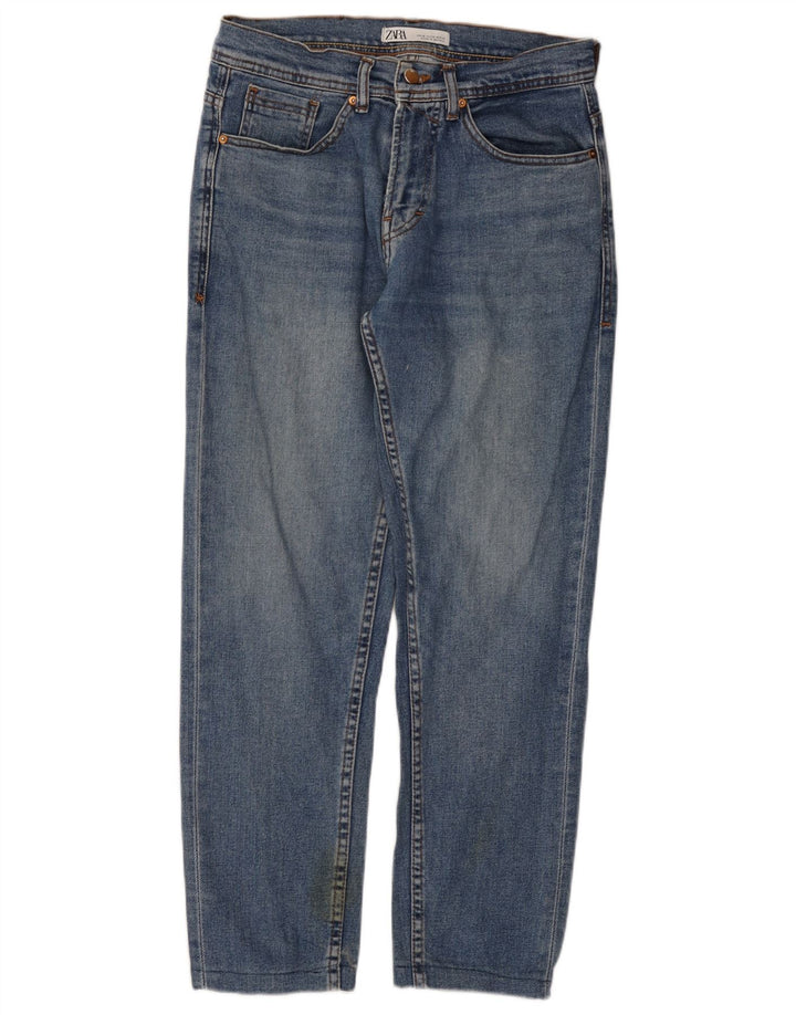 Jeans slim da uomo Zara EU 38 Small W30 L28 Blu