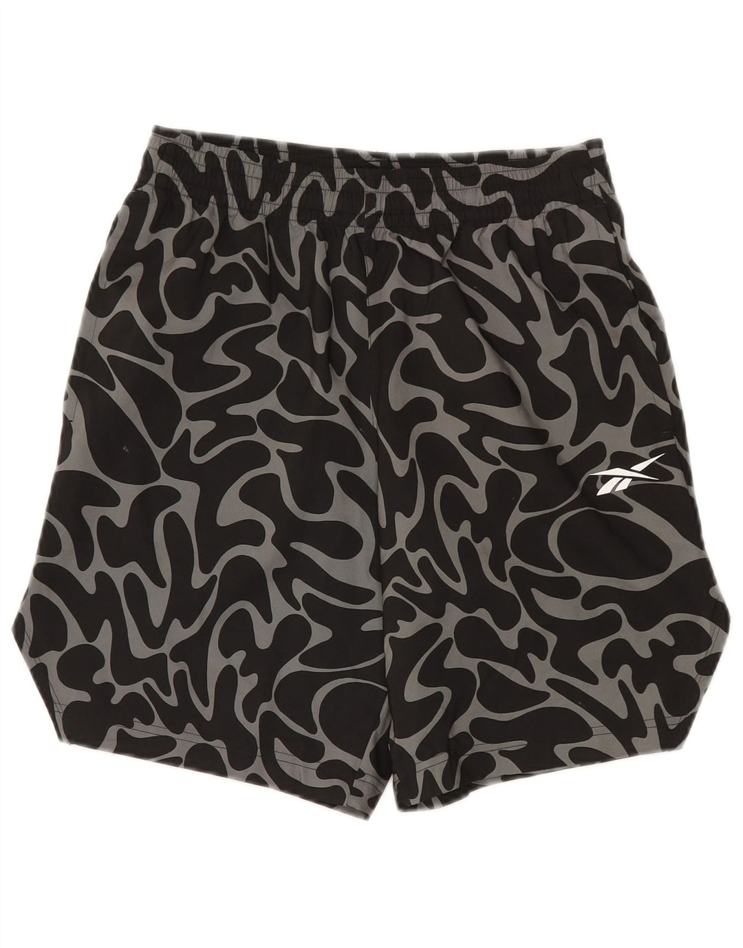 Pantaloncini sportivi Reebok da uomo XS in poliestere mimetico nero
