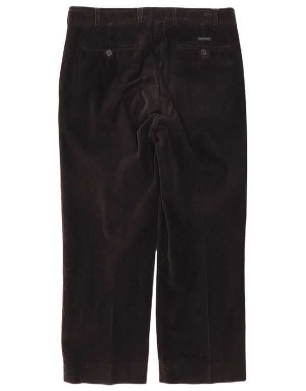Pantaloni da uomo in velluto a coste elasticizzati Paul & Shark IT 50 Large W34 L27 Neri