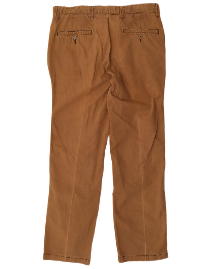 DOCKERS Pantaloni chino dritti da uomo vestibilità classica W34 L32 cotone beige