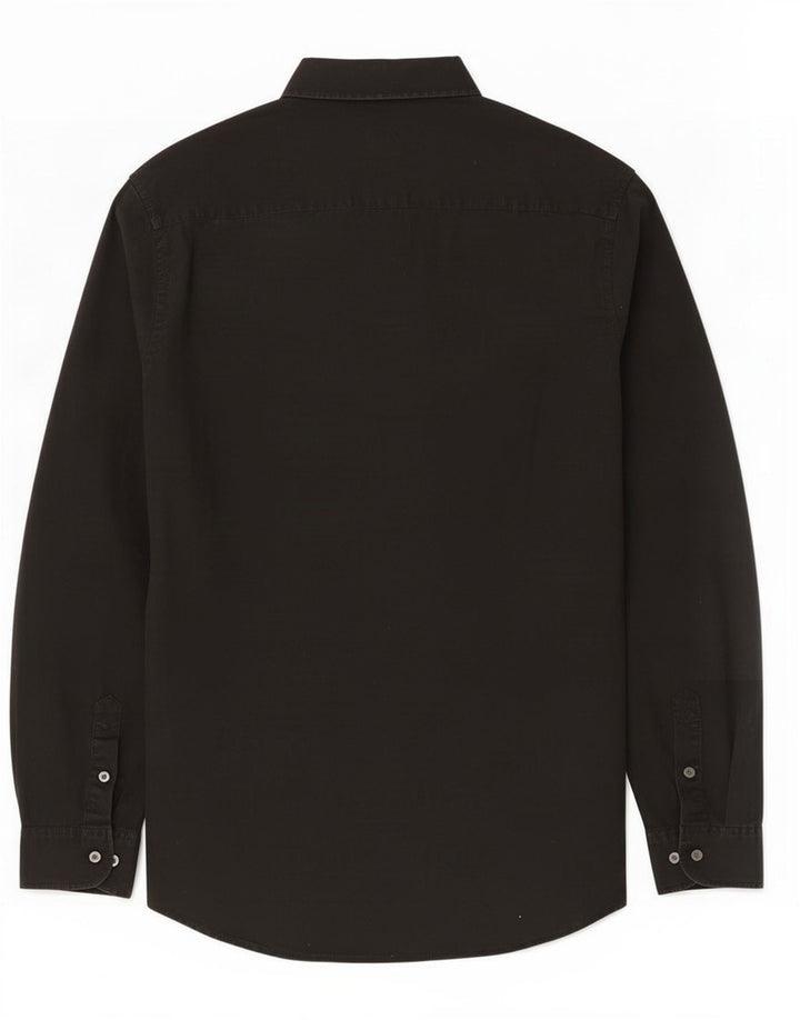 Camicia da uomo Calvin Klein Jeans grande in cotone nero