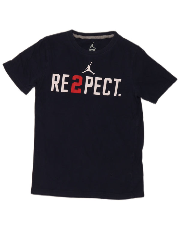 T-shirt grafica Jordan da bambino, 10-11 anni, in cotone blu navy