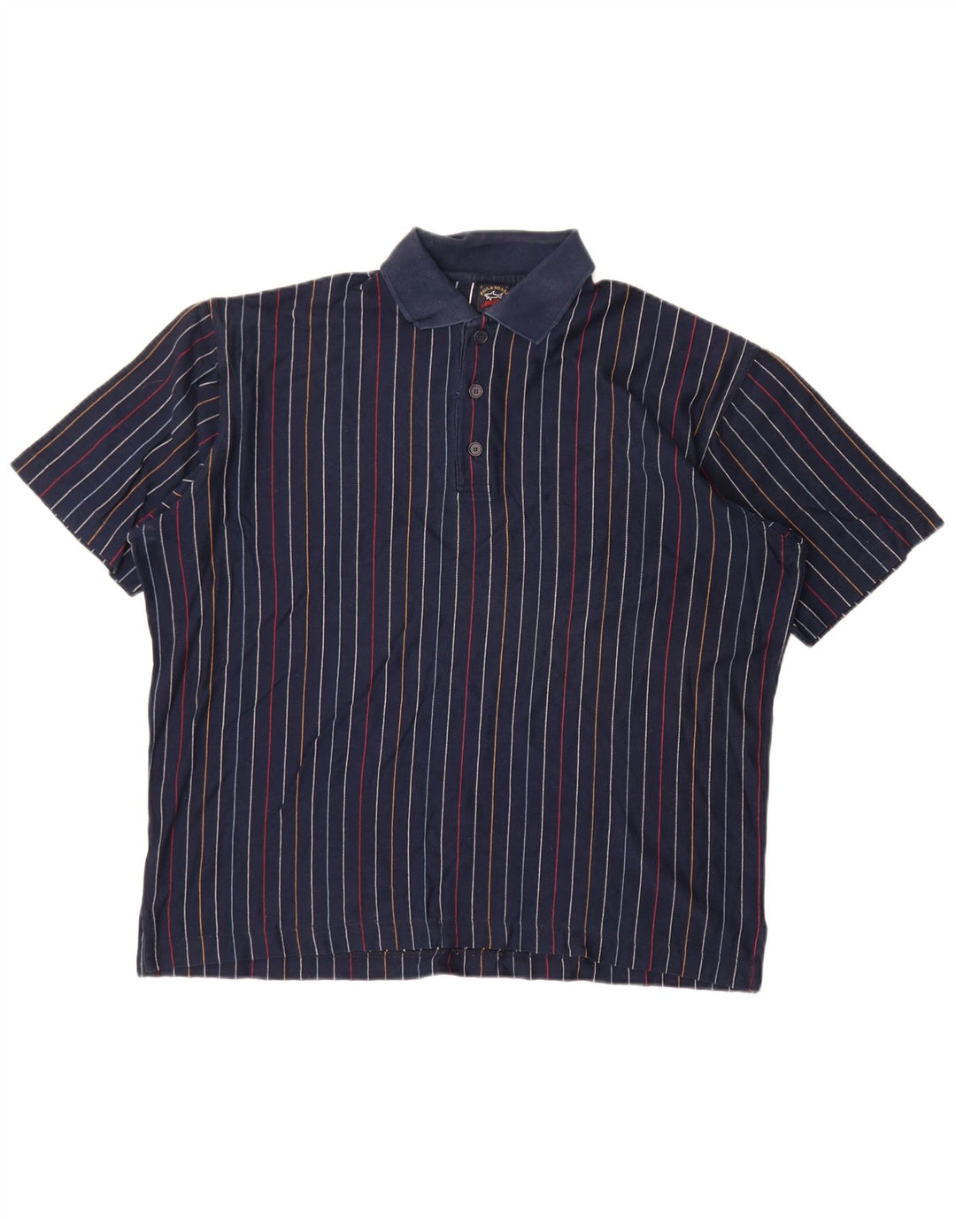 Polo da uomo Paul & Shark grande a righe blu navy