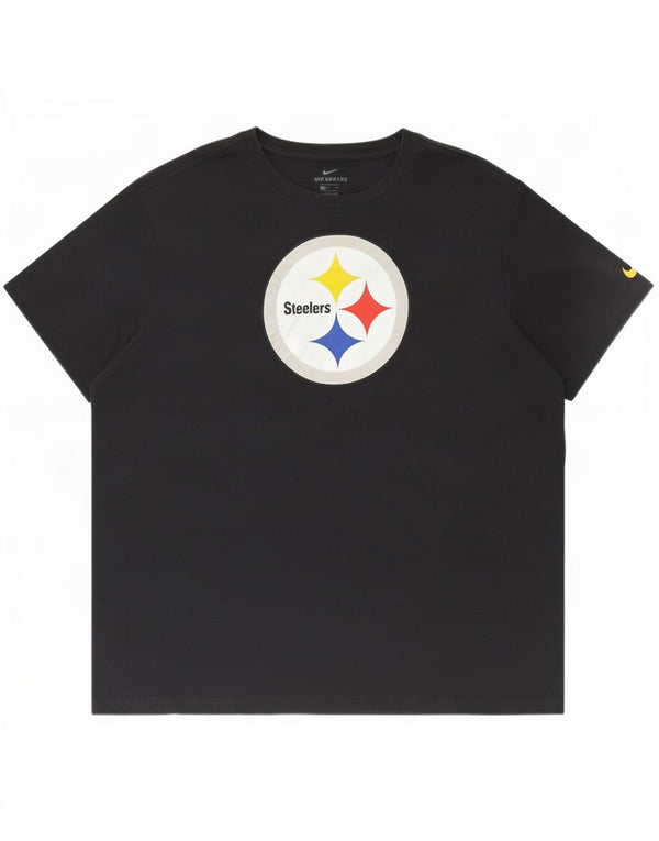 T-shirt grafica da uomo Nike Pittsburgh Steelers Top 2XL cotone nero