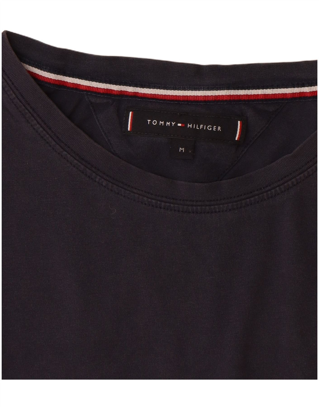 TOMMY HILFIGER T-shirt da uomo Top medio in cotone blu navy