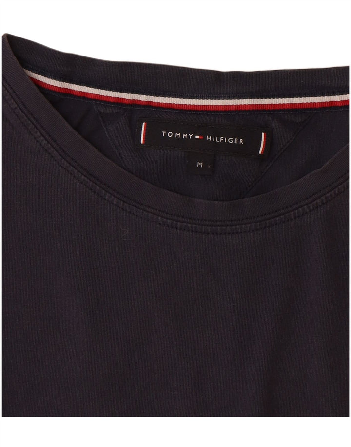 TOMMY HILFIGER T-shirt da uomo Top medio in cotone blu navy