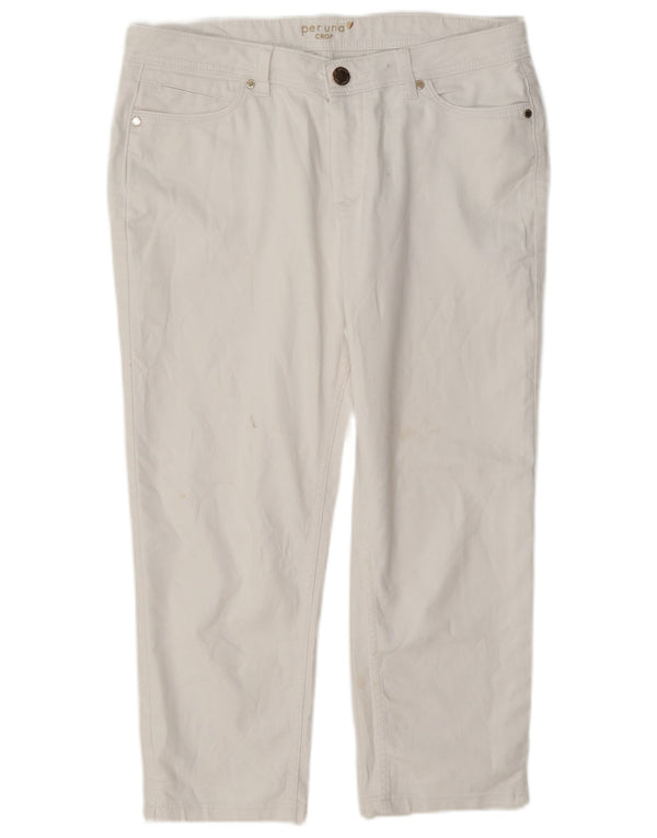 Pantaloni corti Marks & Spencer da donna Per Una UK 14 Large W34 L22 Bianco