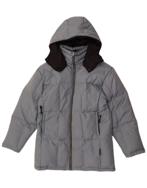 Giacca imbottita con cappuccio da uomo Asics UK 36 piccola blu poliestere