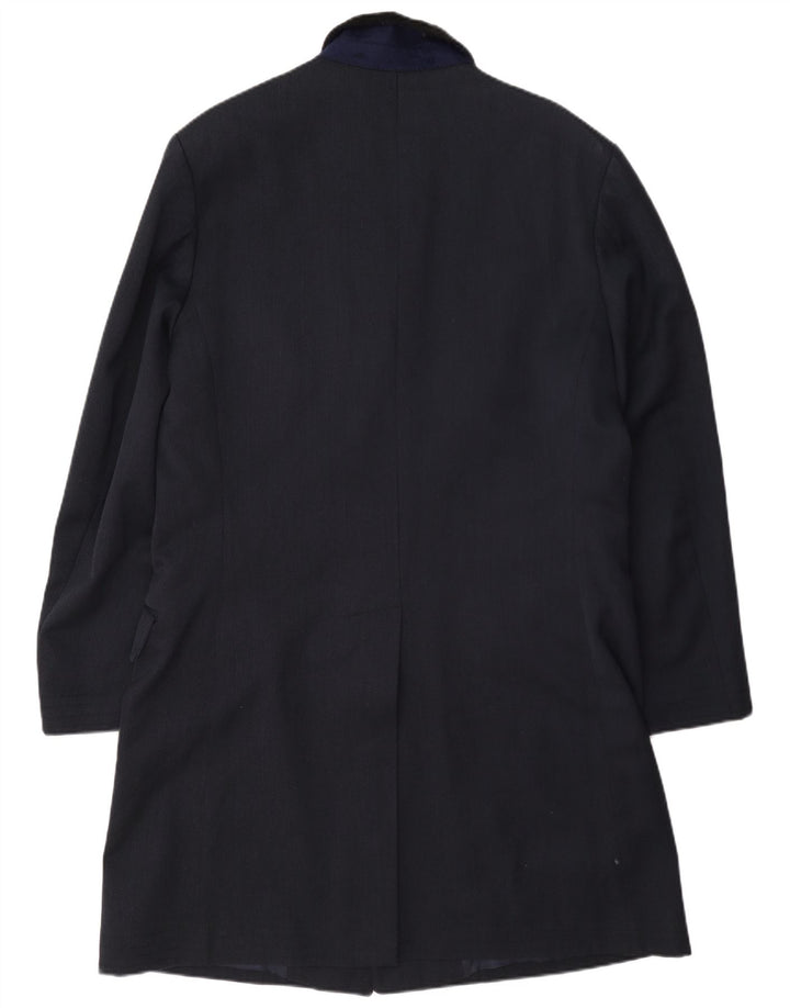 Cappotto vintage da uomo UK 42 XL in lana blu navy