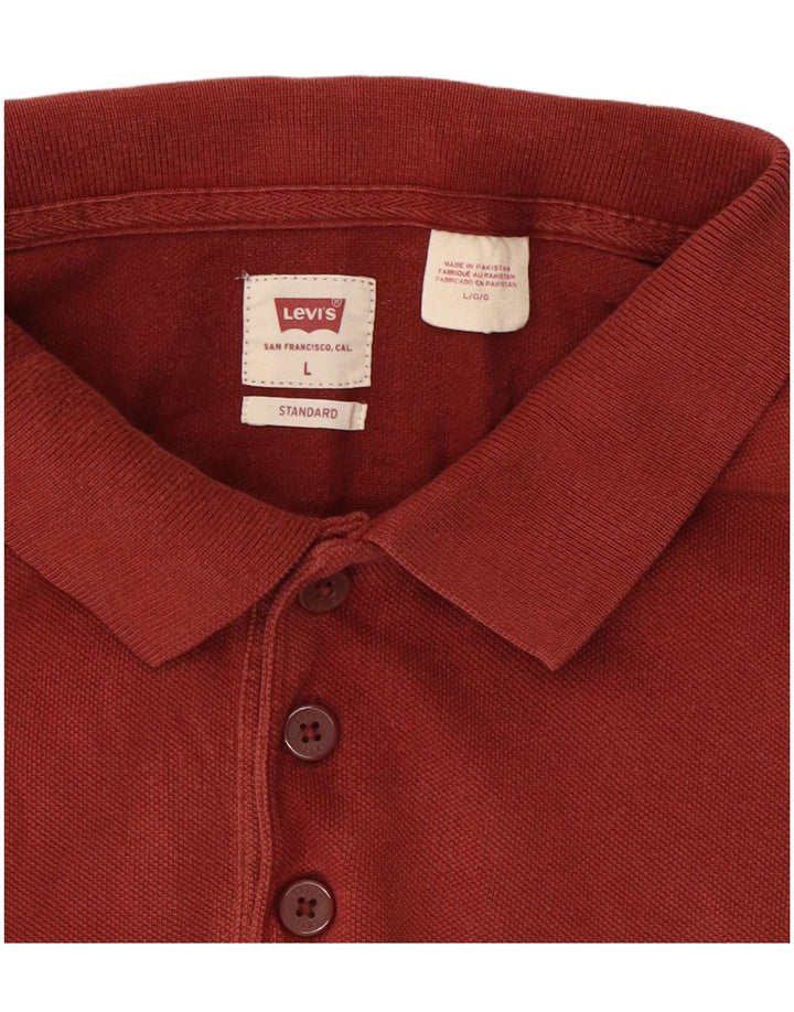 Polo standard da uomo Levi's Large in cotone bordeaux